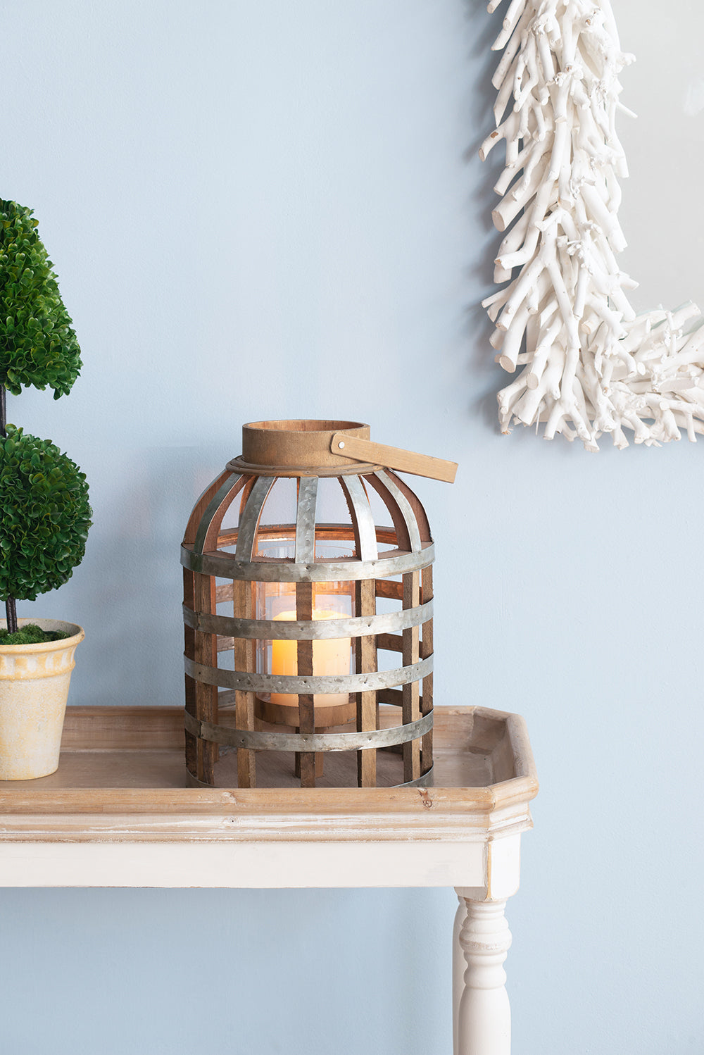 Emery Craftsman Decorative Wooden Lantern