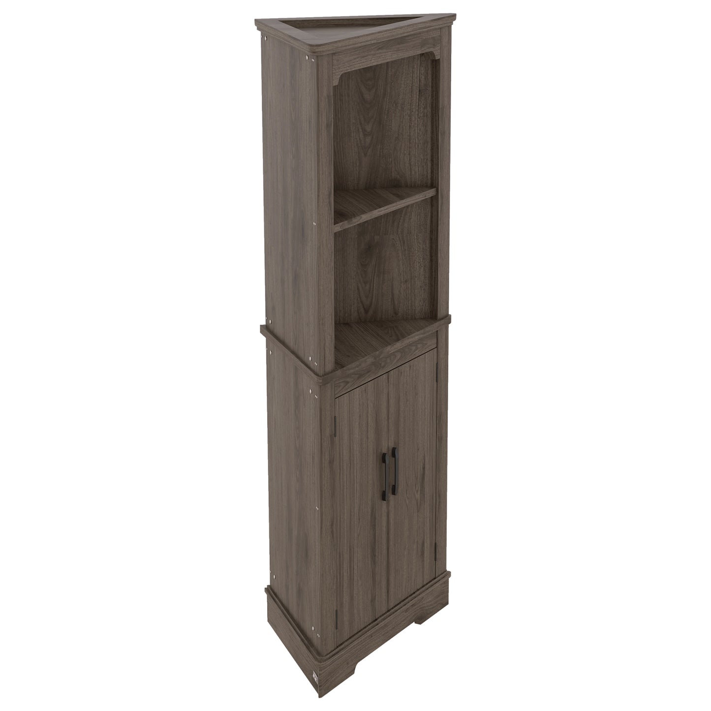 Warmsprings Craftsman Dark Walnut Corner Cabinet
