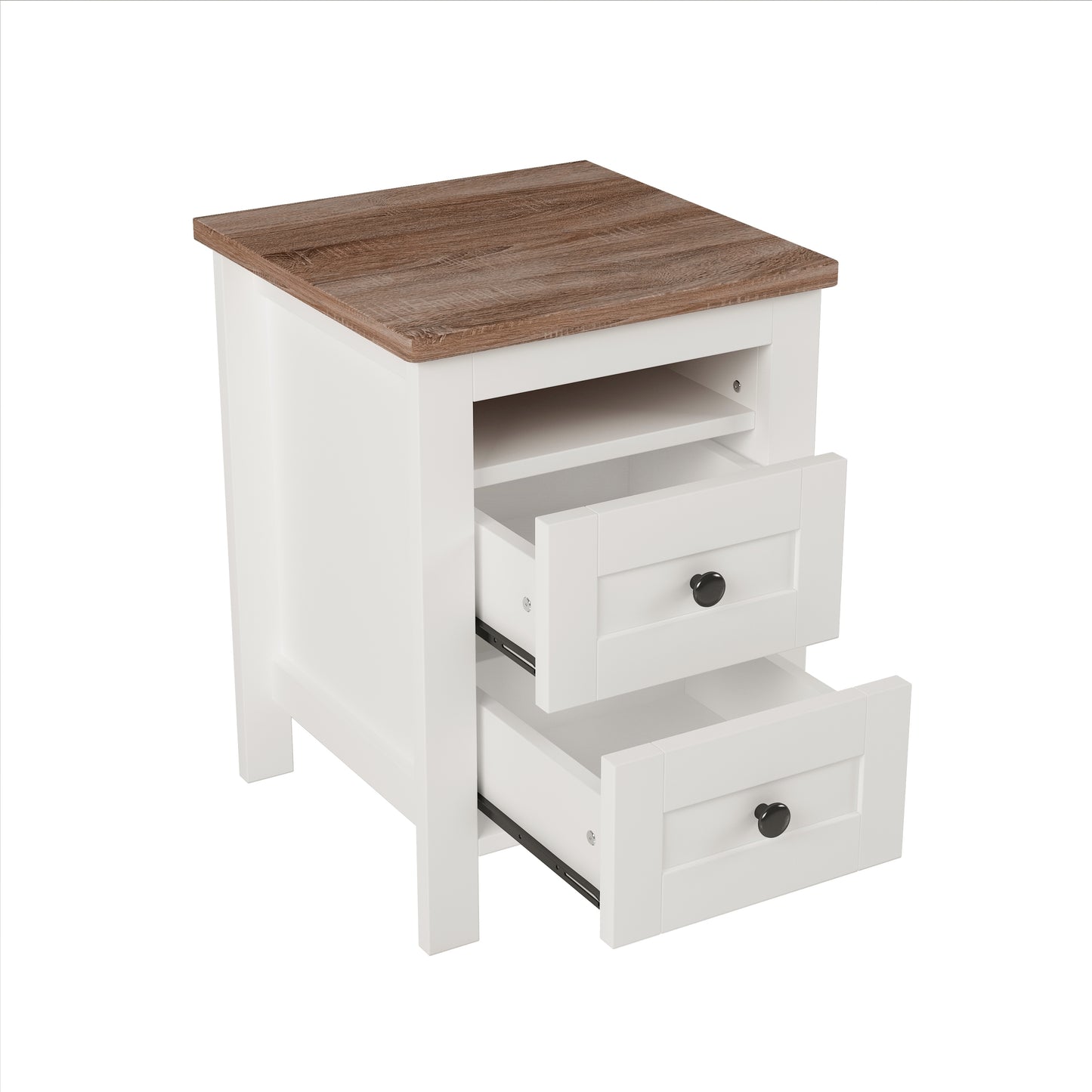 Warmsprings Modern Farmhouse Wooden Nightstand