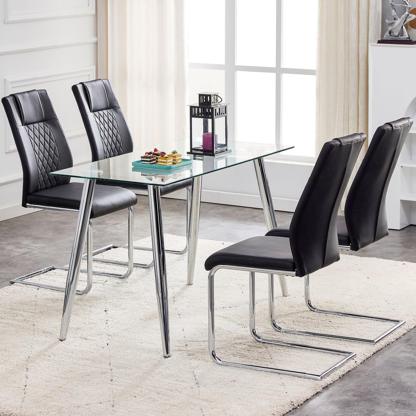 Healdsburg Modern Leather Dining Chairs
