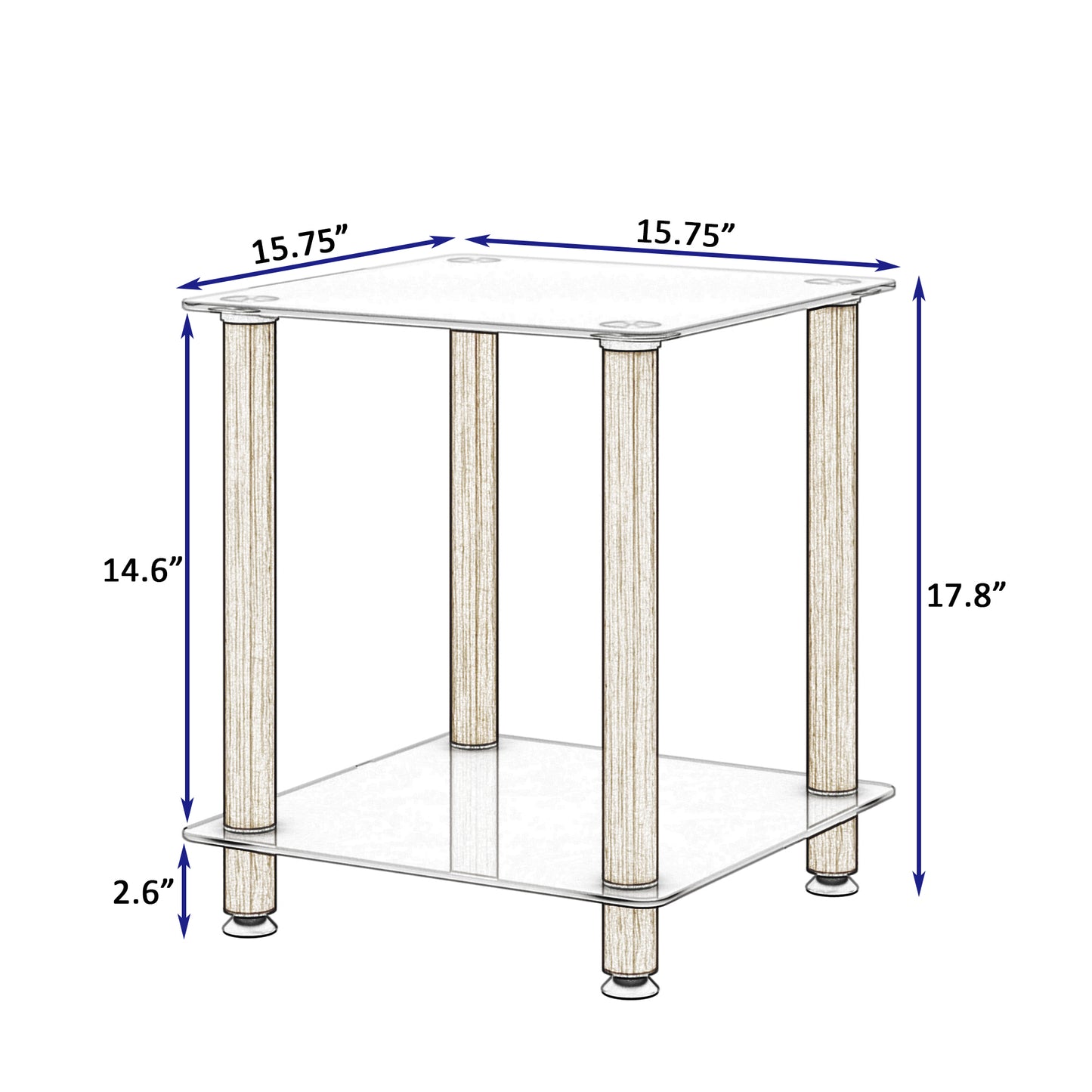 Jiron Modern Oak Side Table