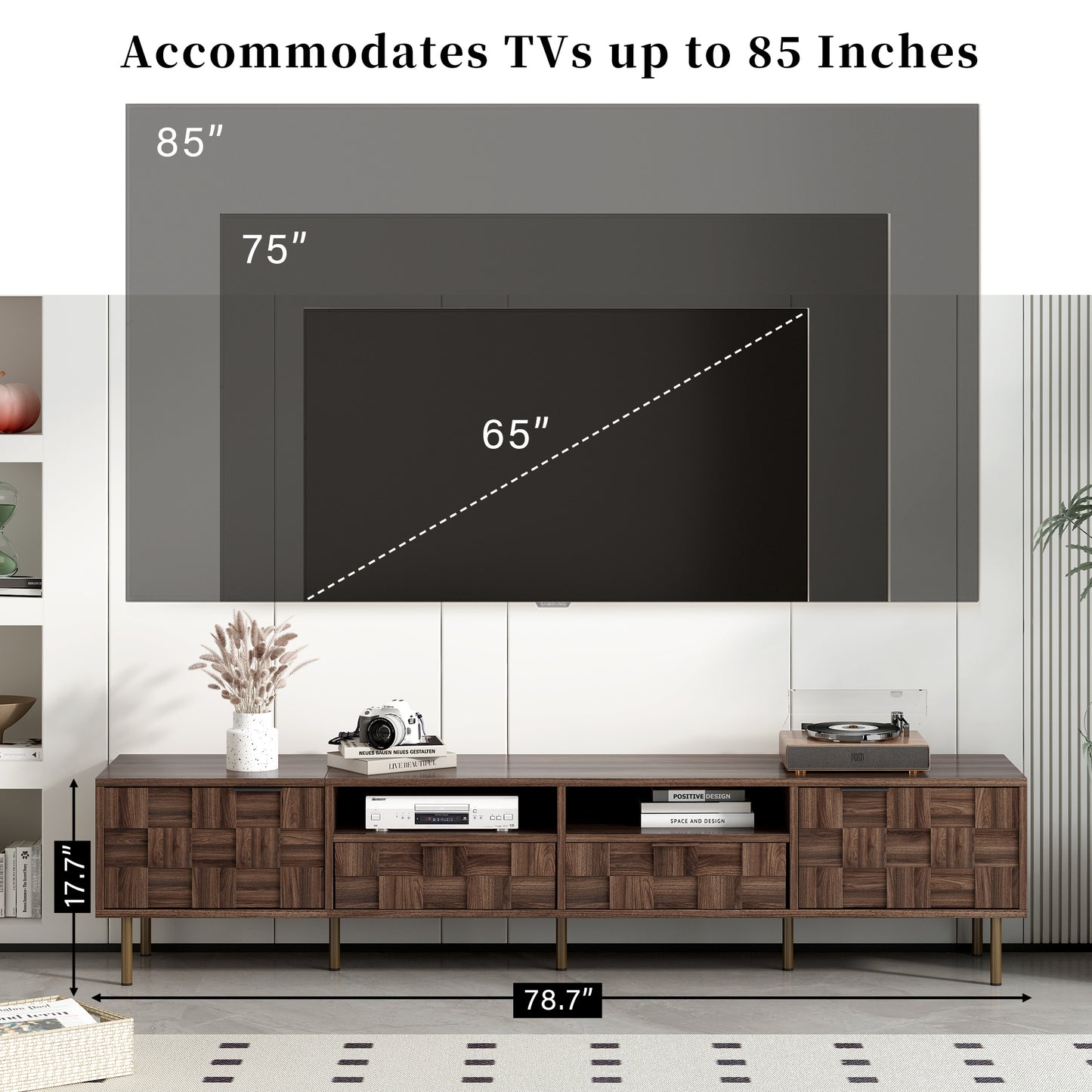 Justo Mid-Century Media Console Entertainment Center