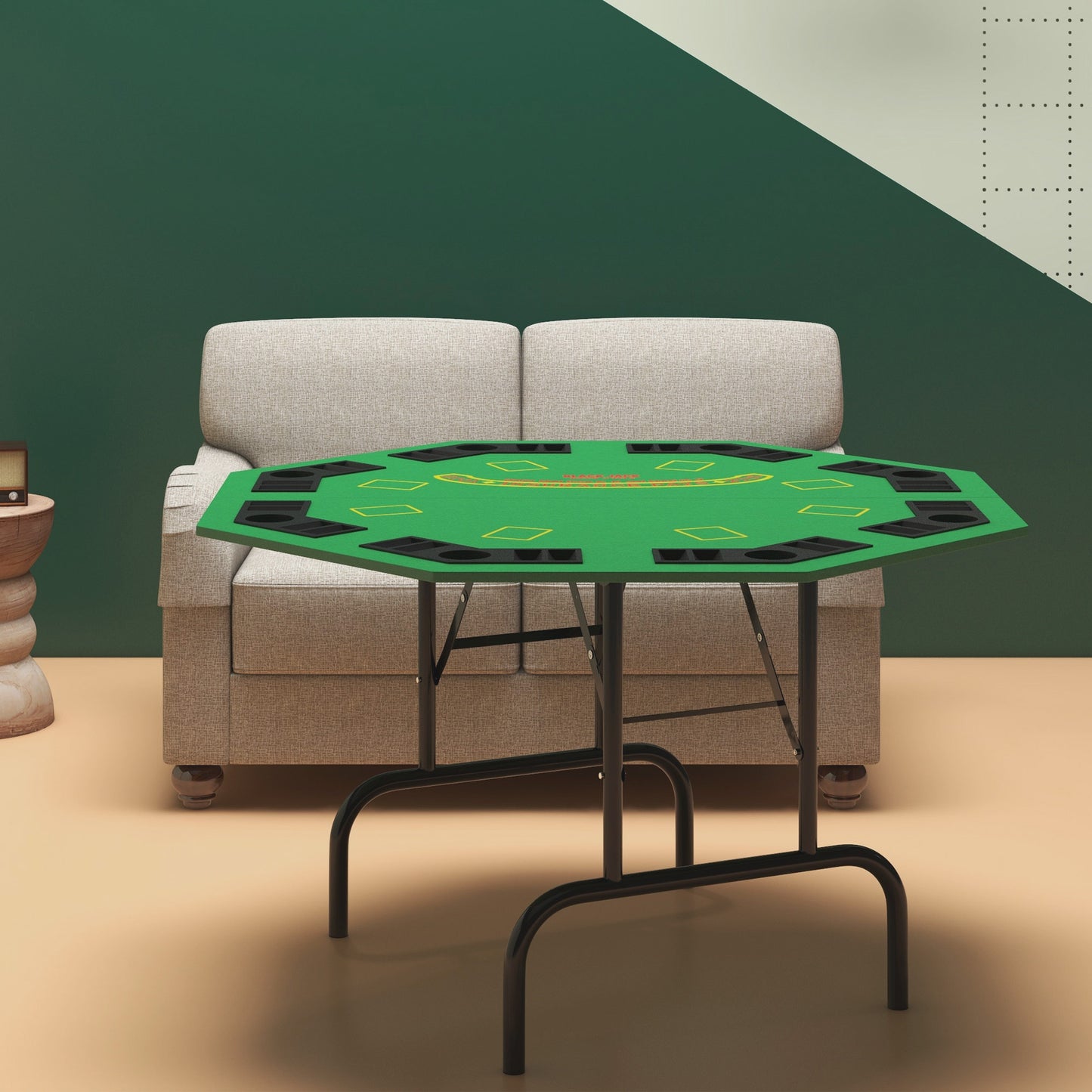 Napa Contemporary Foldable Poker Table