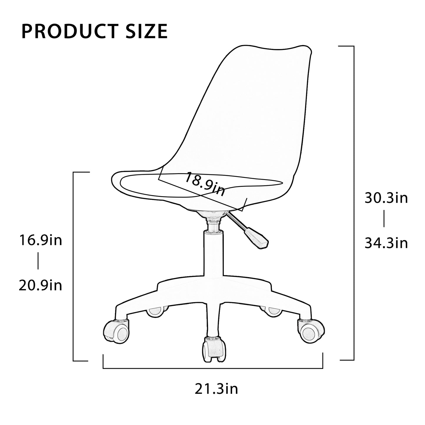 Amity Modern Plastic Swivel Chair