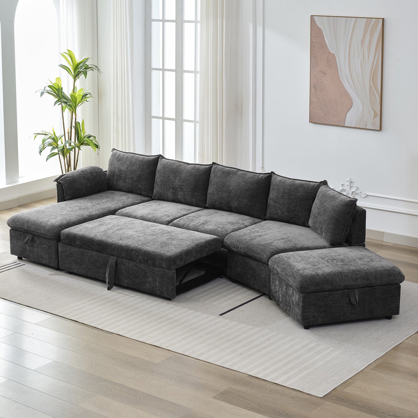 Sonoma Modern Pull-out Couch Sectional