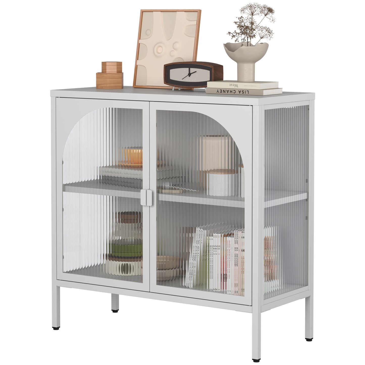 Sonoma Modern Accent Glass Storage Cabinet