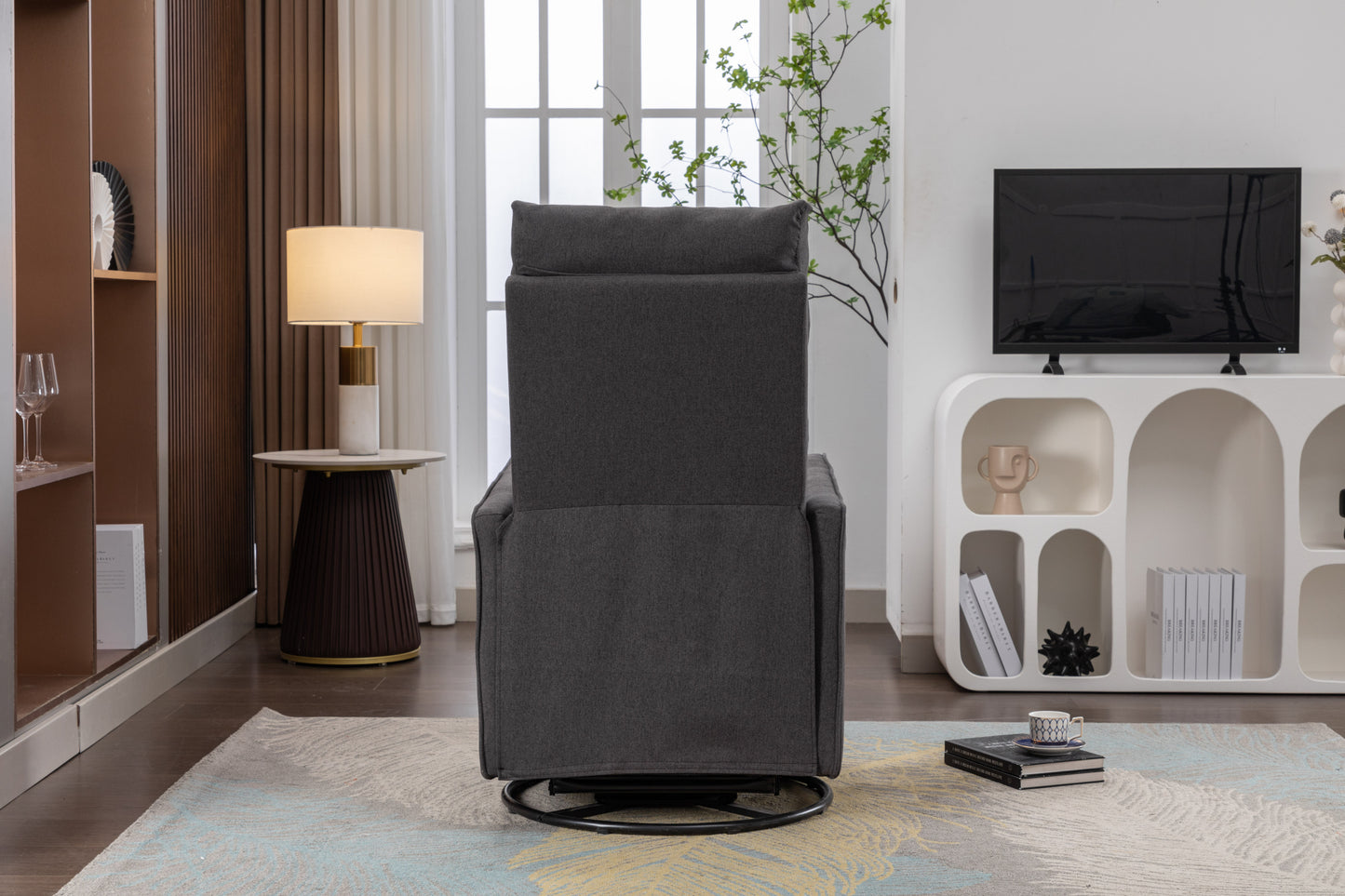 Amity Modern Cotton Linen Rocking Chair