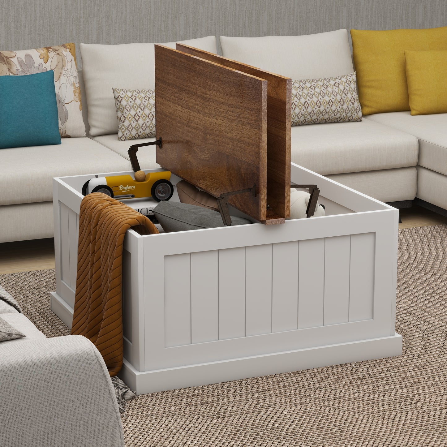 Elmcrest Craftsman Farmhouse Lift Coffee Table