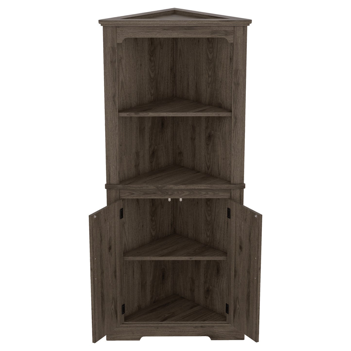 Warmsprings Craftsman Dark Walnut Corner Cabinet
