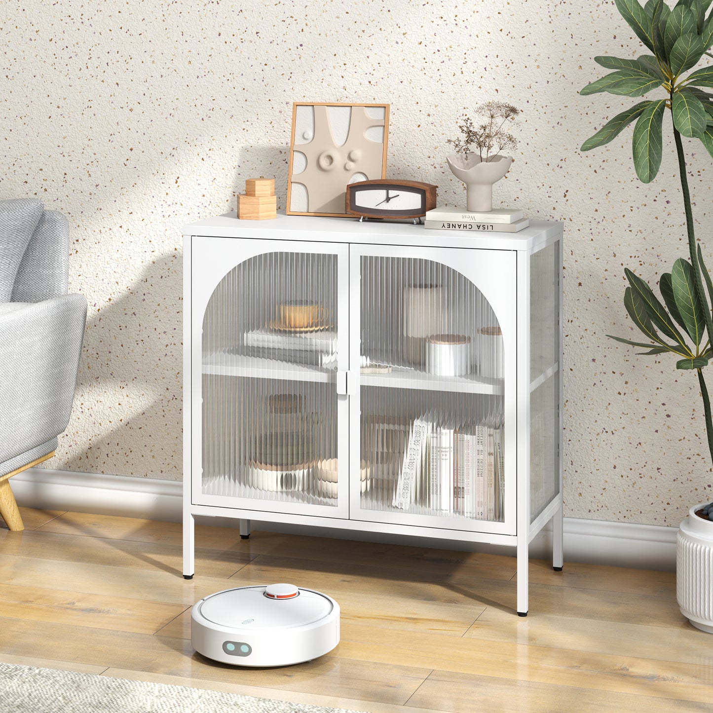 Sonoma Modern Accent Glass Storage Cabinet