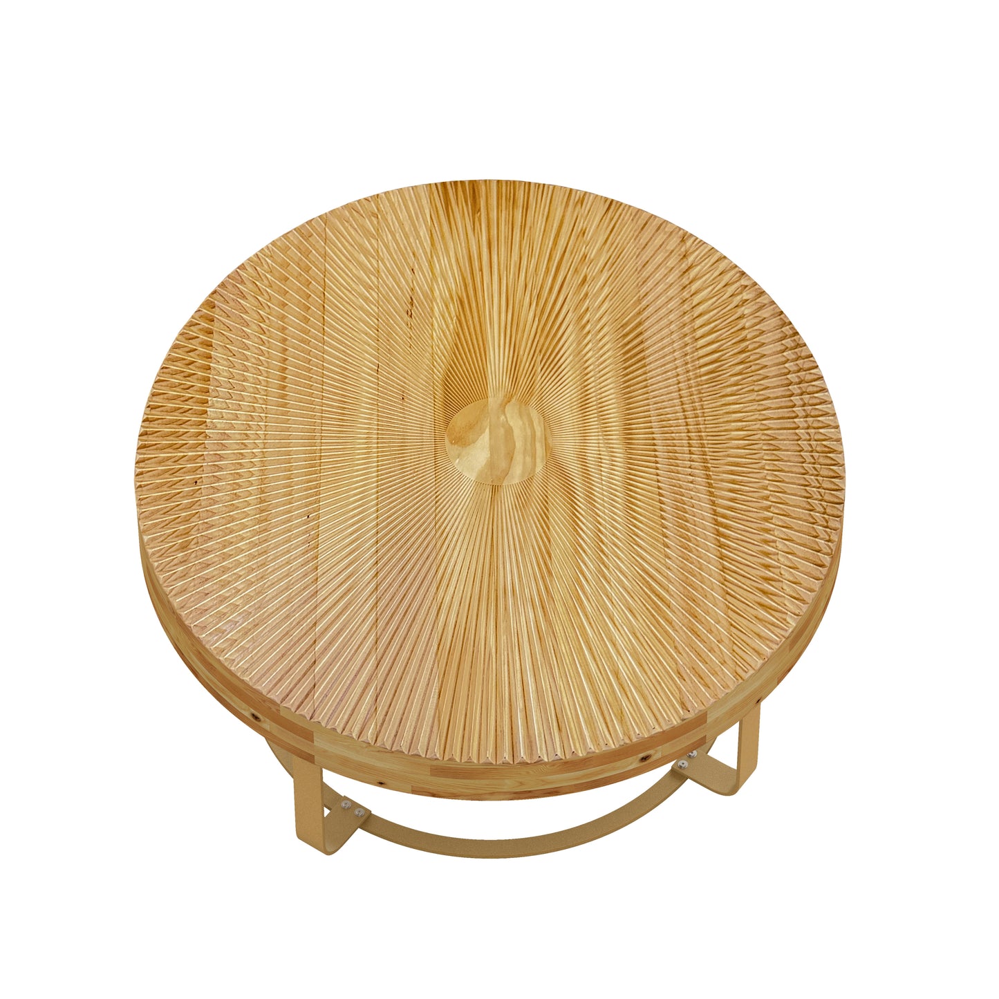 Irvington Mid-Century Aurora Gold Carved Table