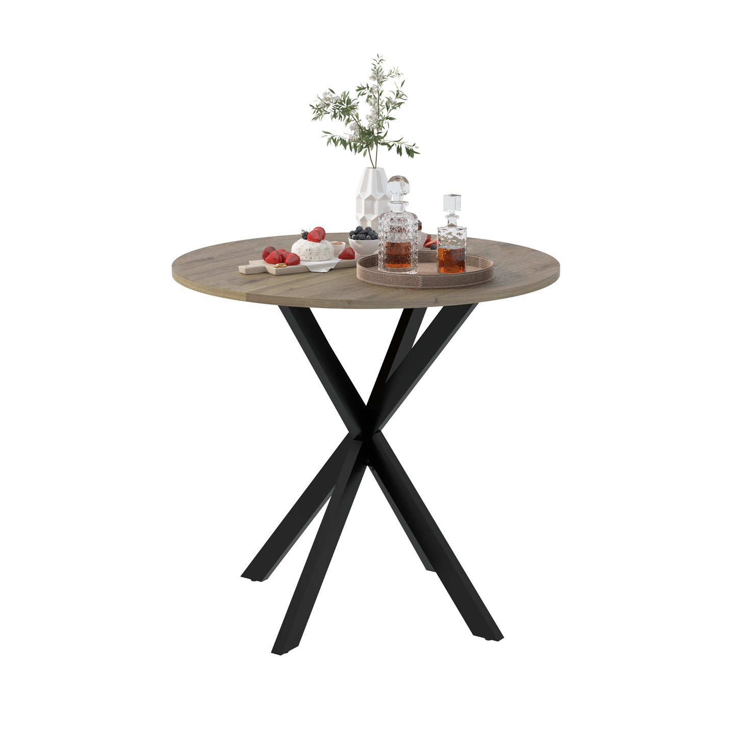 Sonoma Mid-Century Velvet Circle Dining Table