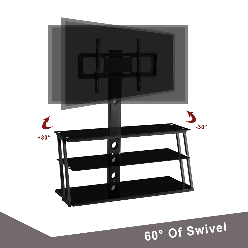 Oakridge Modern Multi-Function Adjustable Glass TV Stand