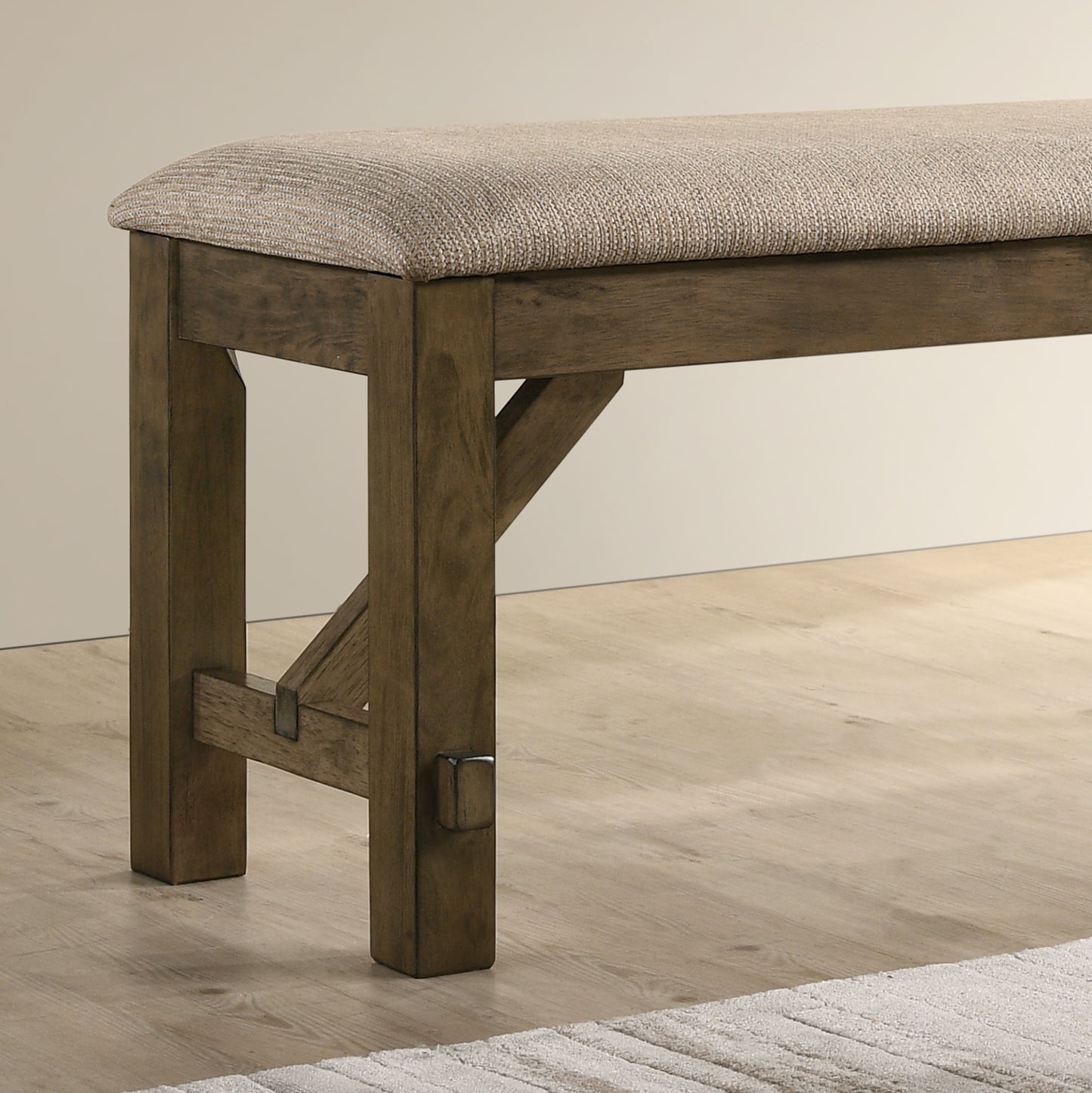 Ghivi Contemporary Wood Dining Bench