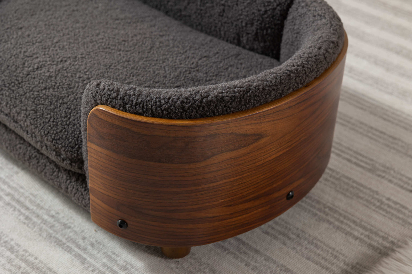 Kingsly Contemporary Velvet Elevated Pet Sofa.