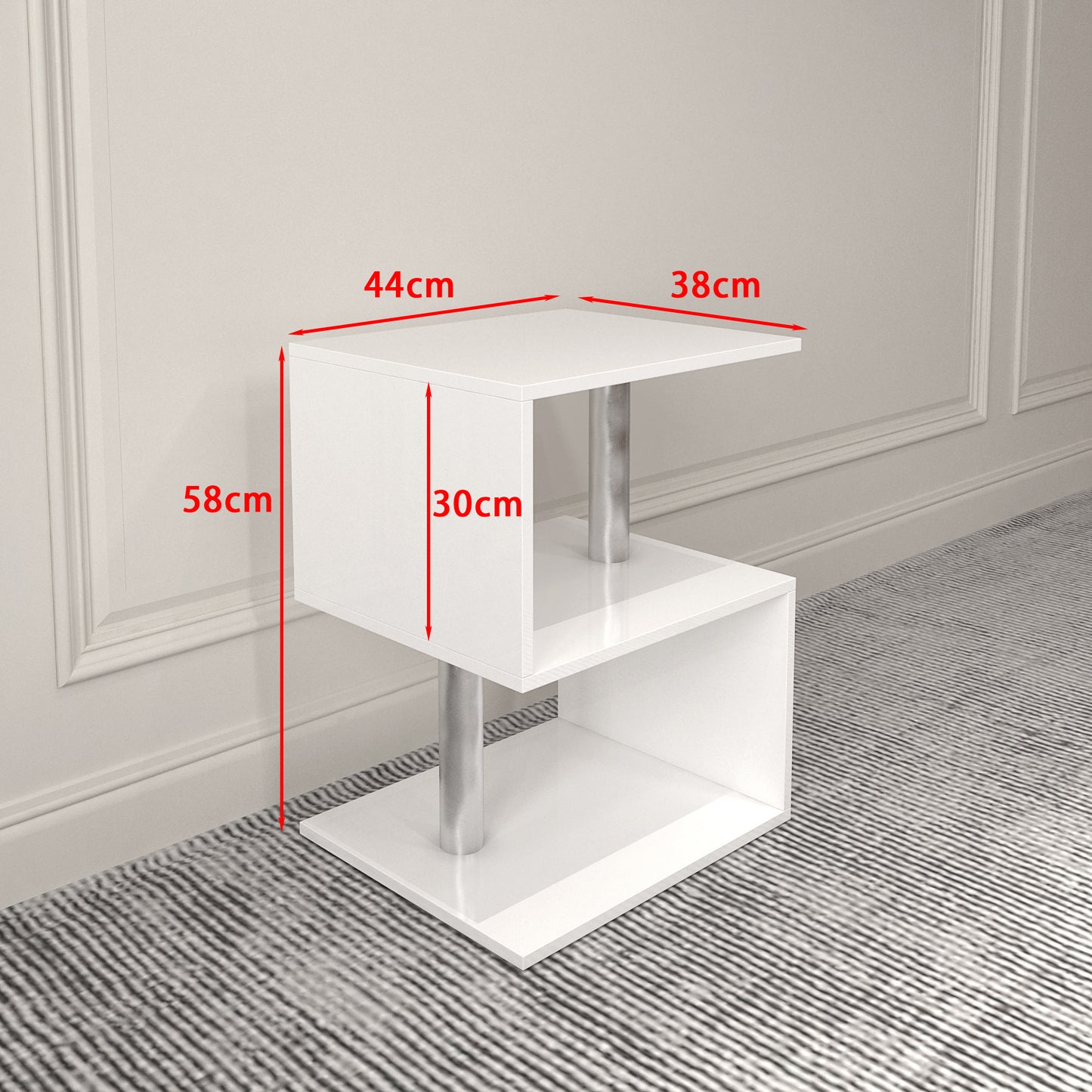 Lula Modern S-Shaped End Side Table