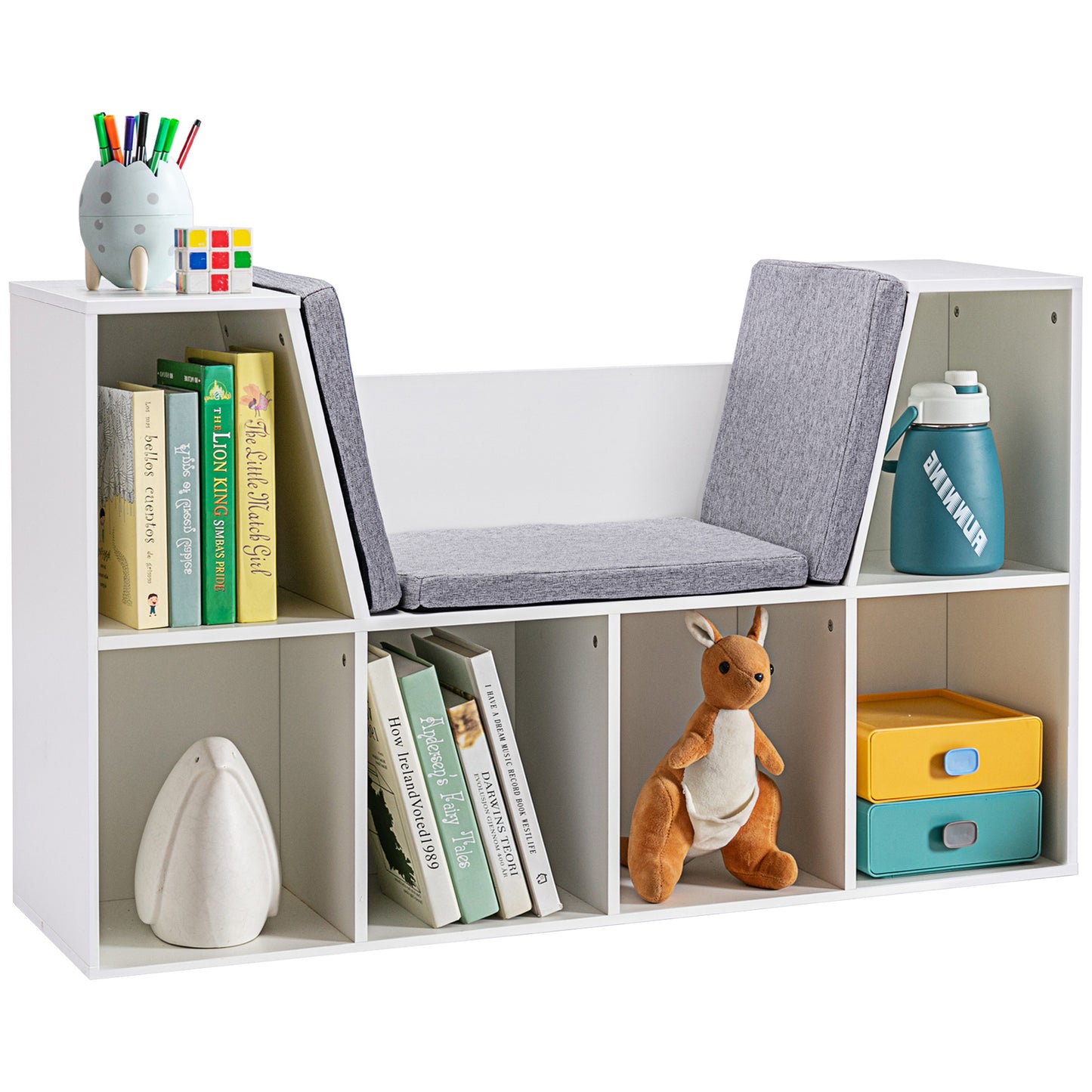 Marites Contemporary Velvet Bookcase