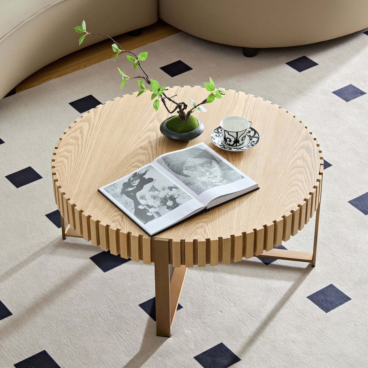 Sonoma Craftsman Handcraft Drum Coffee Table