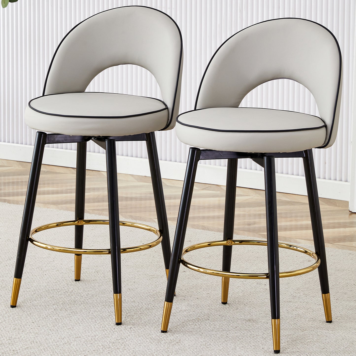 Eda Modern Rotating PU Dining Stool