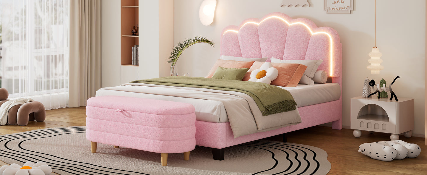 Marcel Contemporary LED Upholstered Bedroom Sets