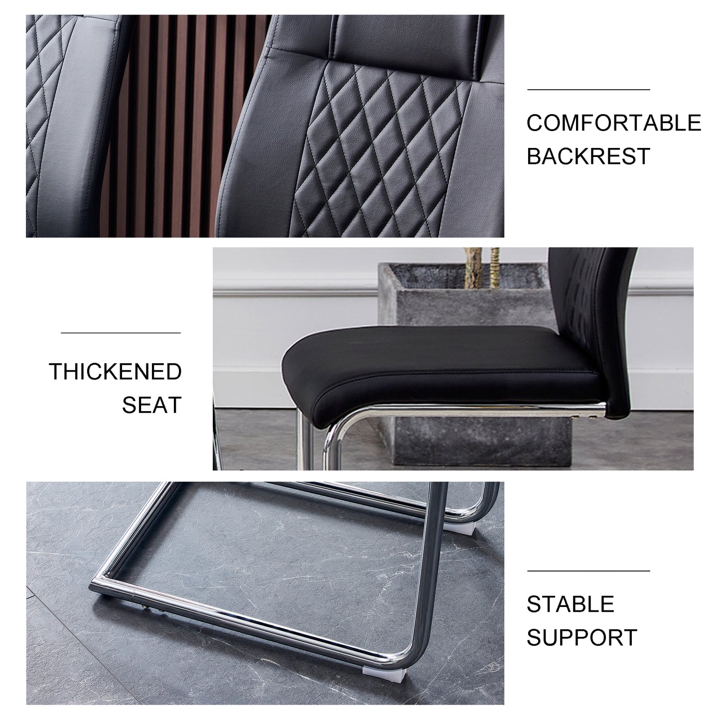 Healdsburg Modern Leather Dining Chairs