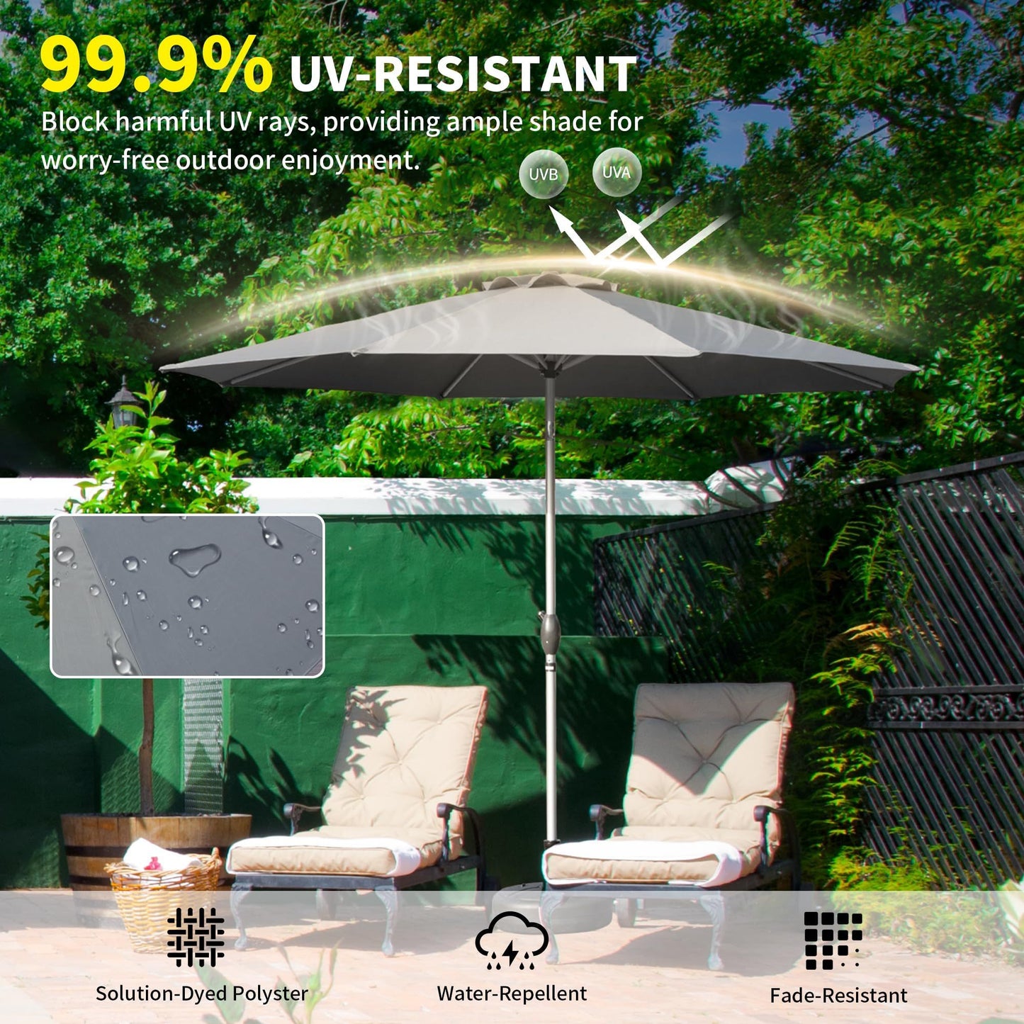 Cleo Modern Waterproof Patio Umbrella