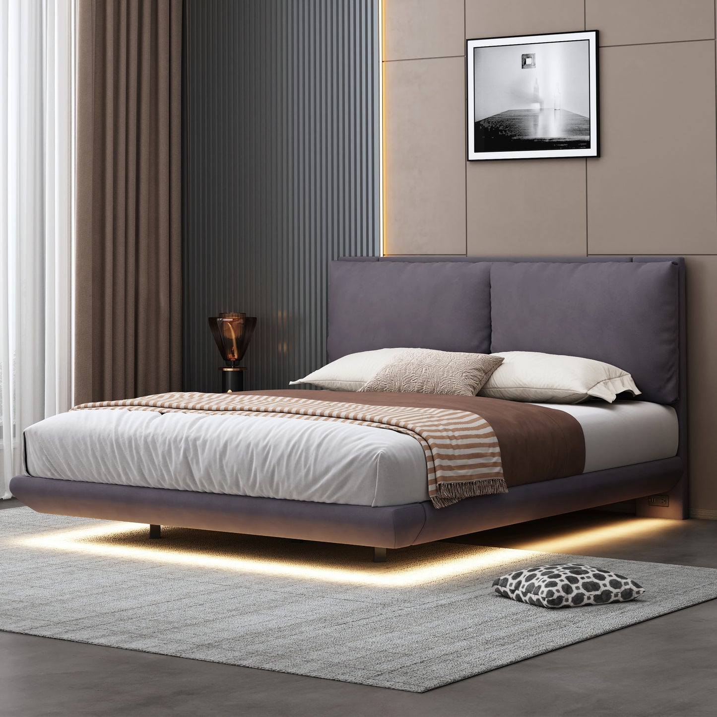 Lula Modern Upholstered Platform Bed