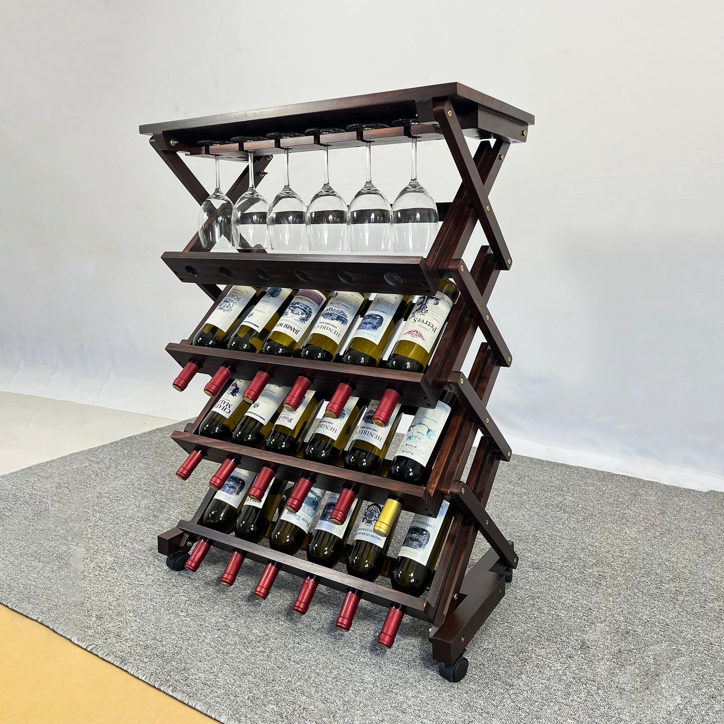 Centerville Craftsman 26 Bottles Freestanding Wine Rack