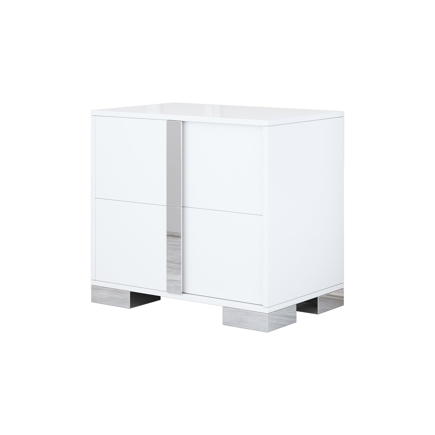 Mission Contemporary Mirrored Elegant Nightstand