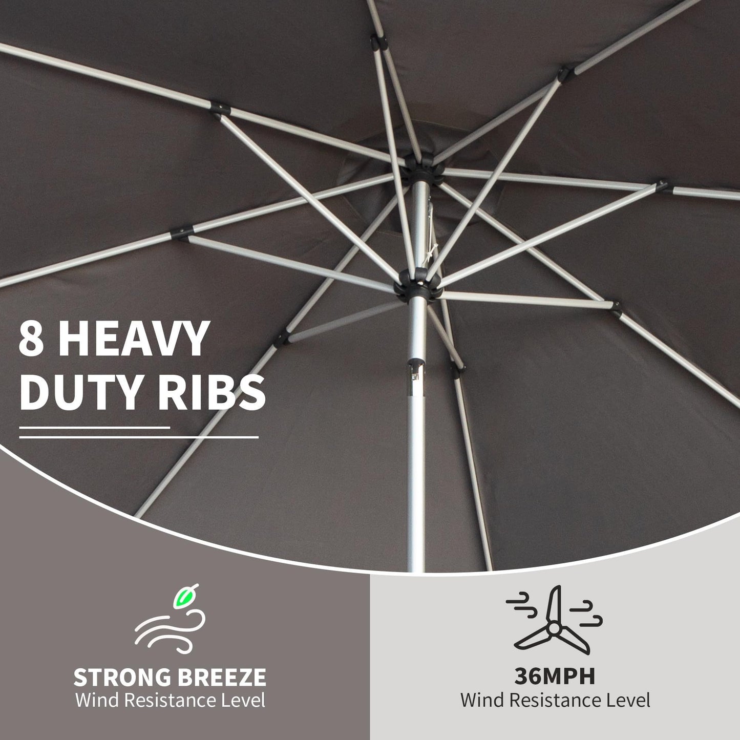 Cleo Modern Waterproof Patio Umbrella