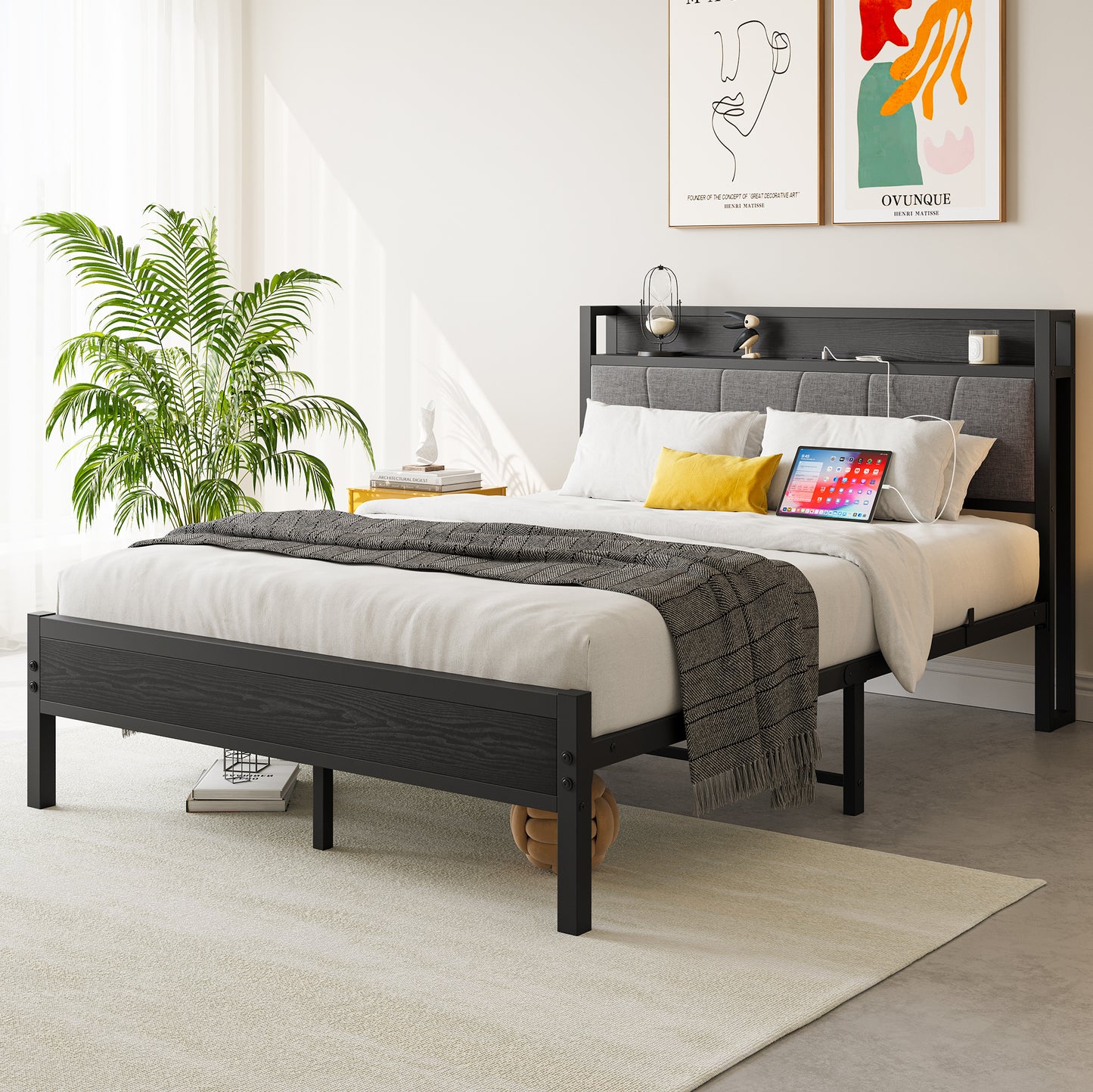 Cleo Modern Storage Bed Frame