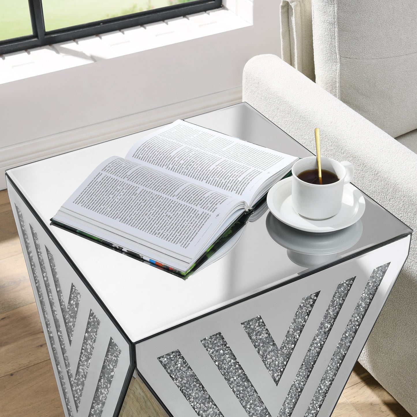 Calista Modern Mirror Side Table