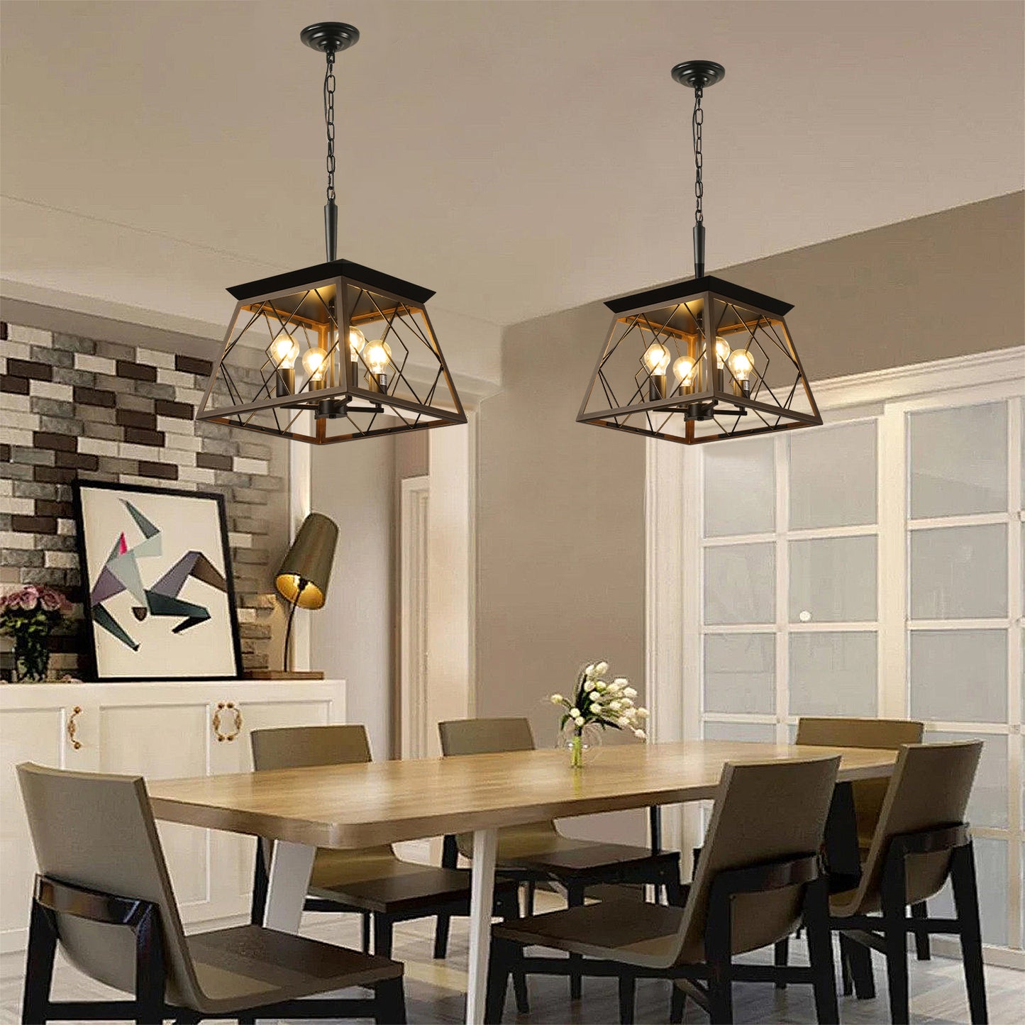 Silverleaf Industrial Farmhouse Chandelier