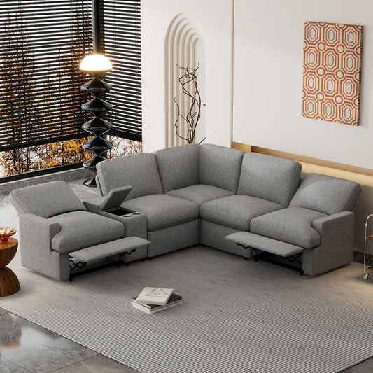 Marcel Contemporary Velvet Recliner Sectional