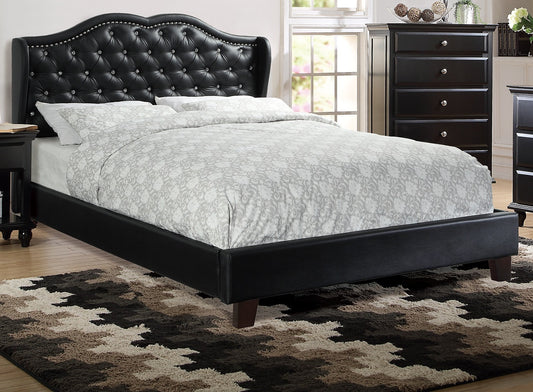 Somerset Contemporary Faux Leather Bed