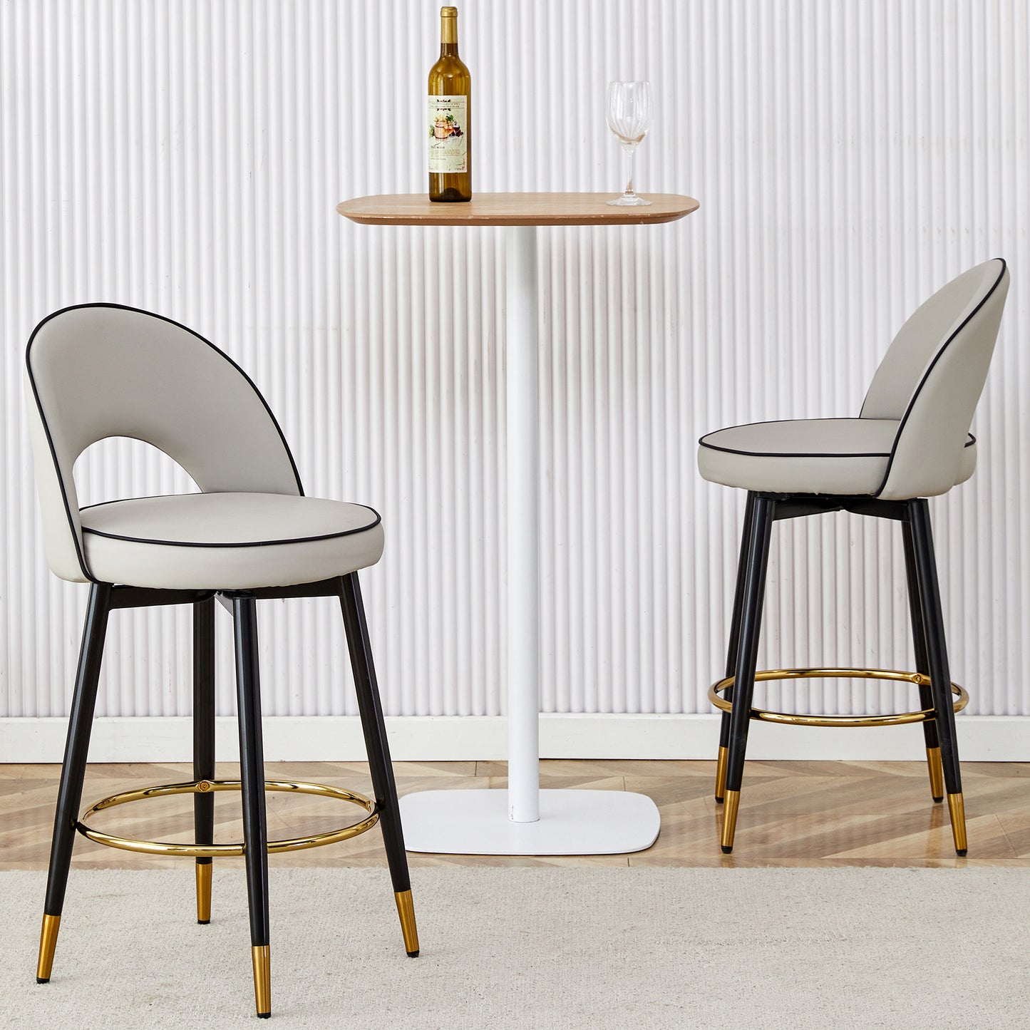 Eda Modern Rotating PU Dining Stool