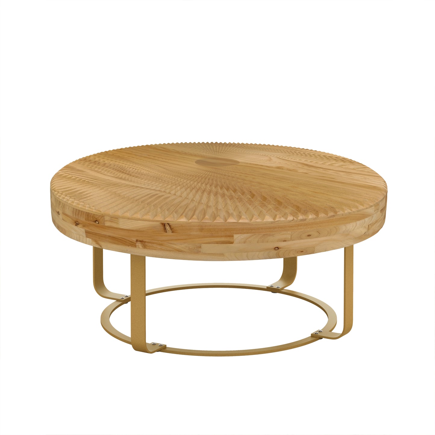 Irvington Mid-Century Aurora Gold Carved Table