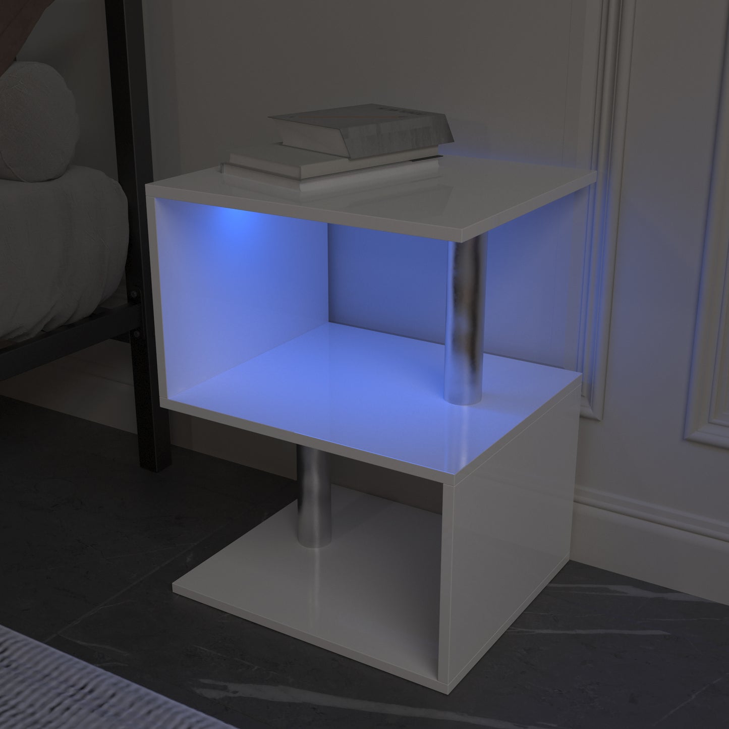 Lula Modern S-Shaped End Side Table