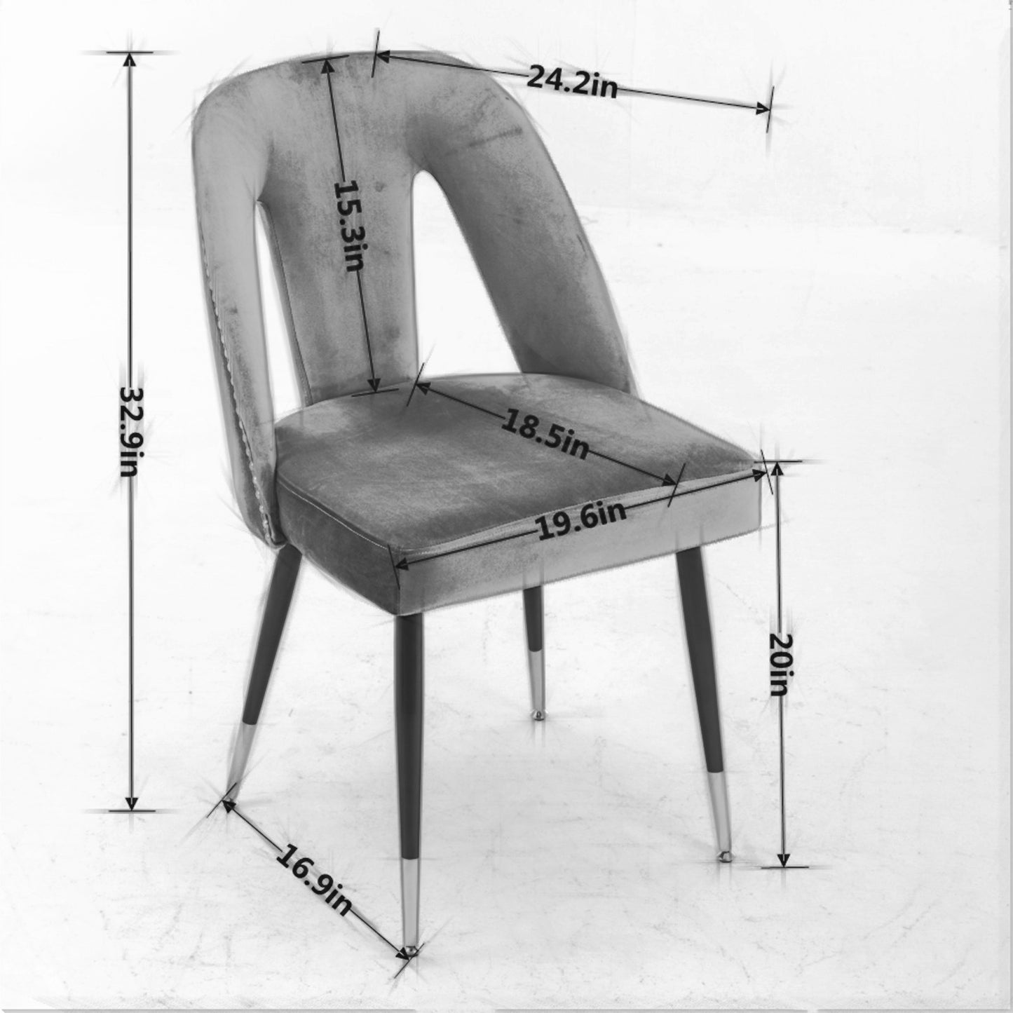 Centerville Contemporary Upholstered Nailheads Dining Chairs