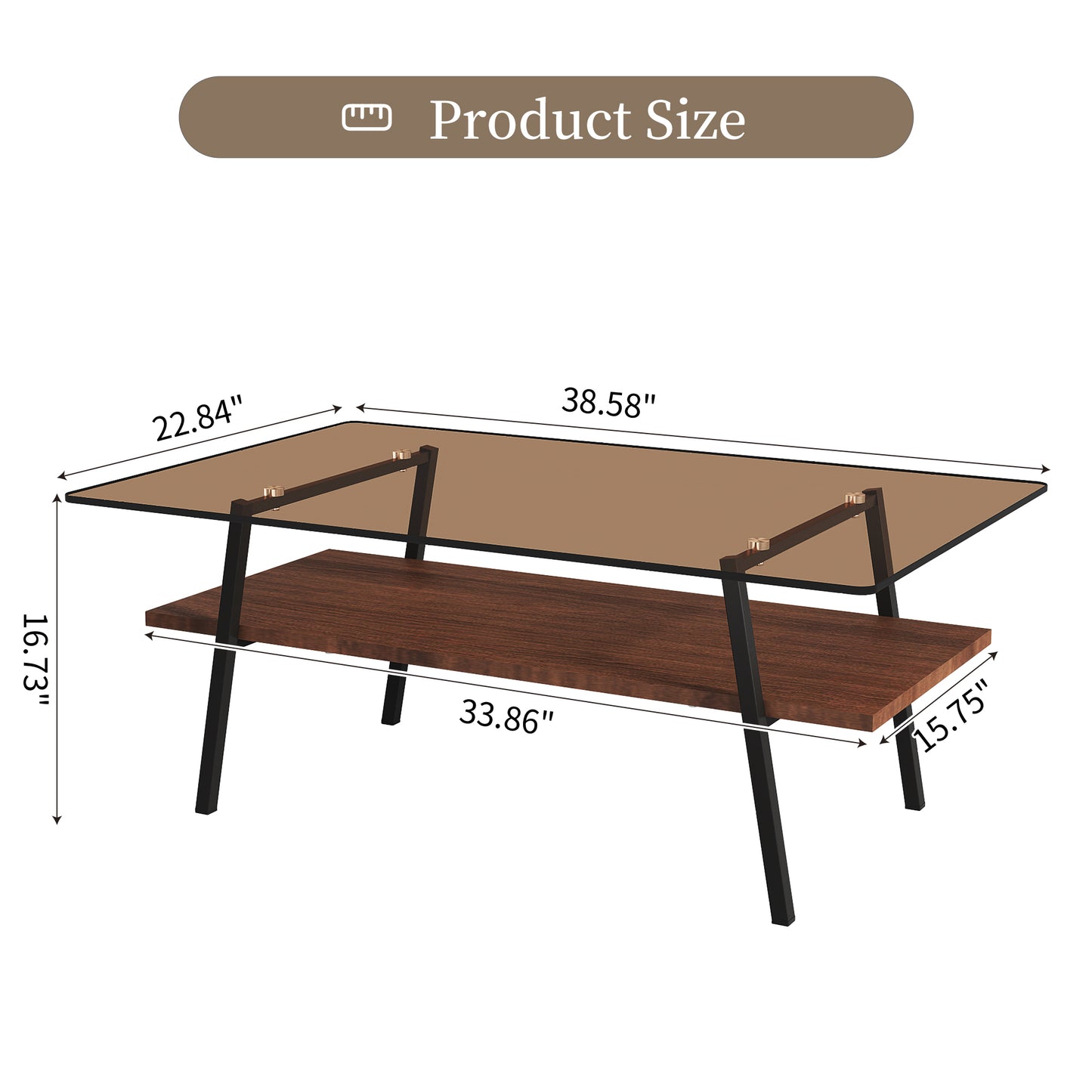Calista Modern Metro Glass Coffee Table