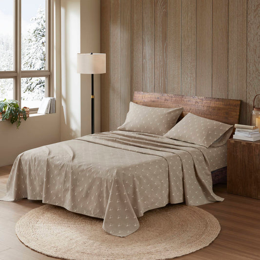 Cleo Modern 4 Pieces Cotton Flannel Printed Sheet Set