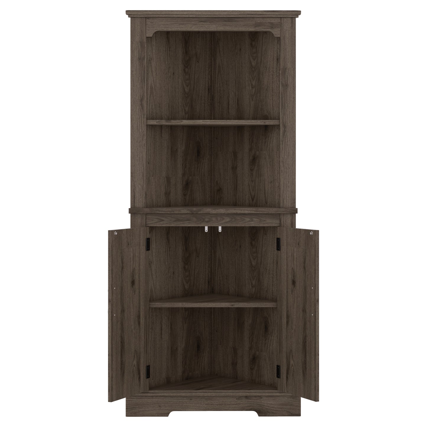 Warmsprings Craftsman Dark Walnut Corner Cabinet