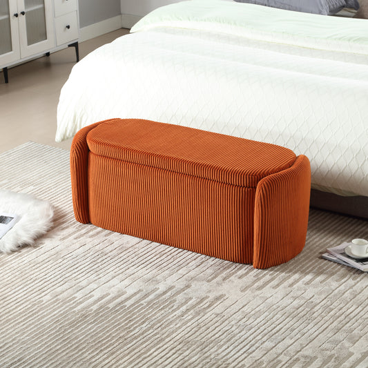 Calista Contemporary Upholstered Storage Ottoman