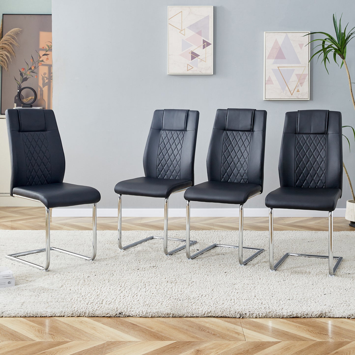 Healdsburg Modern Leather Dining Chairs