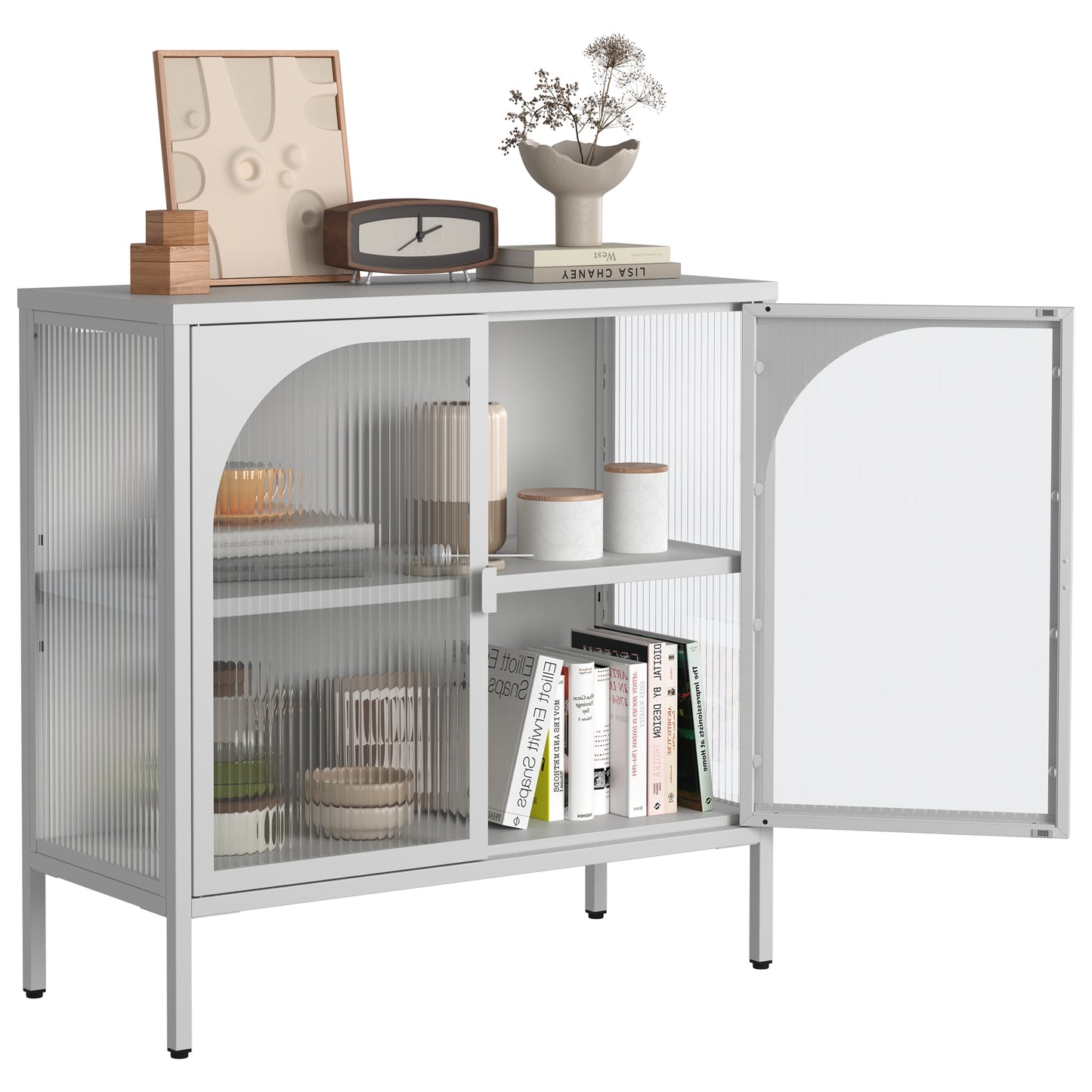 Sonoma Modern Accent Glass Storage Cabinet