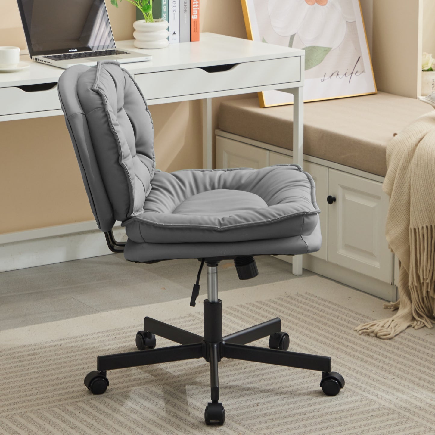 Fitch Mid-Century Armless Fiber  Desk Chair