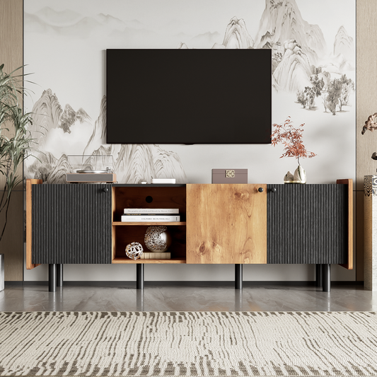 Mission Mid-Century TV Stand Console Table Entertainment