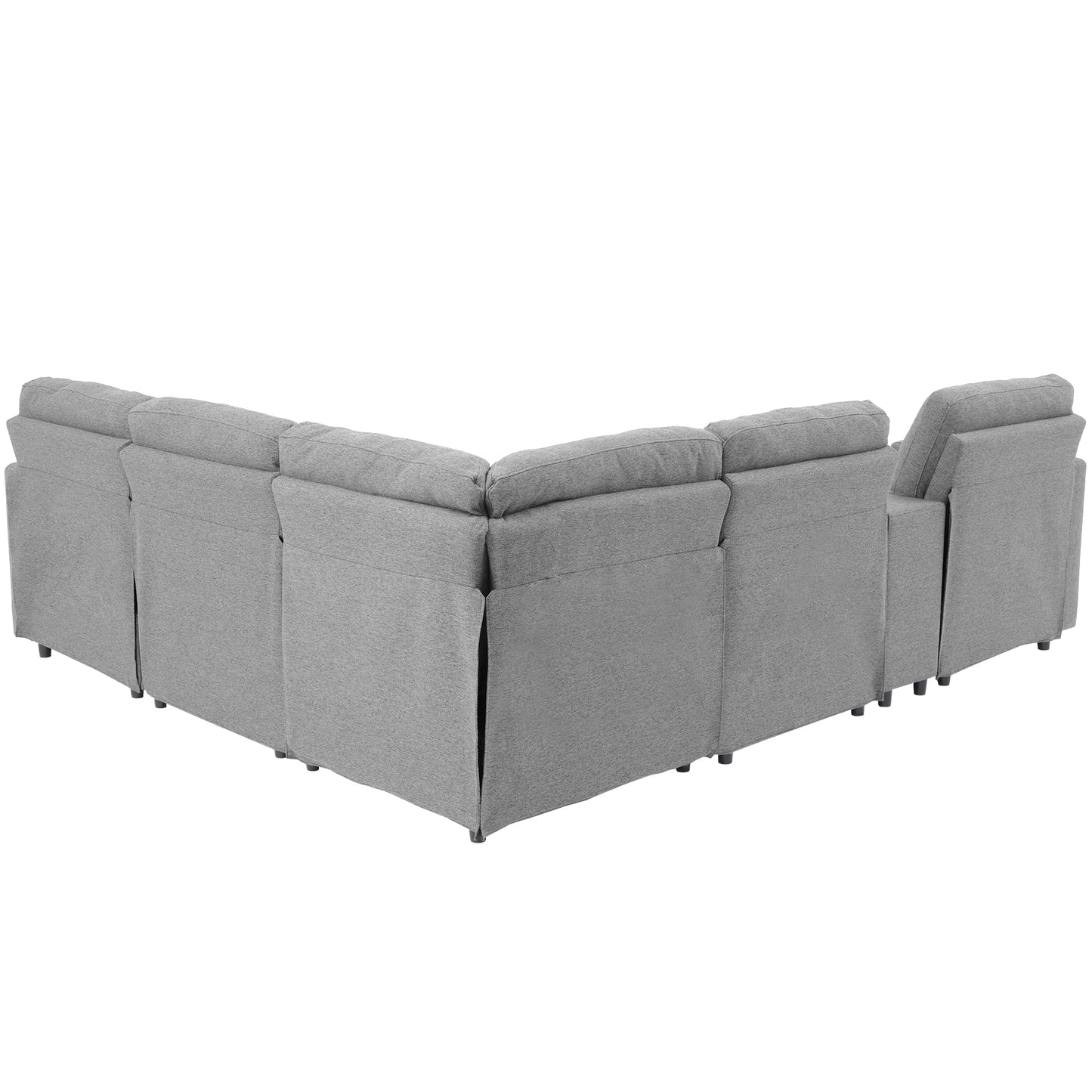 Marcel Contemporary Velvet Recliner Sectional