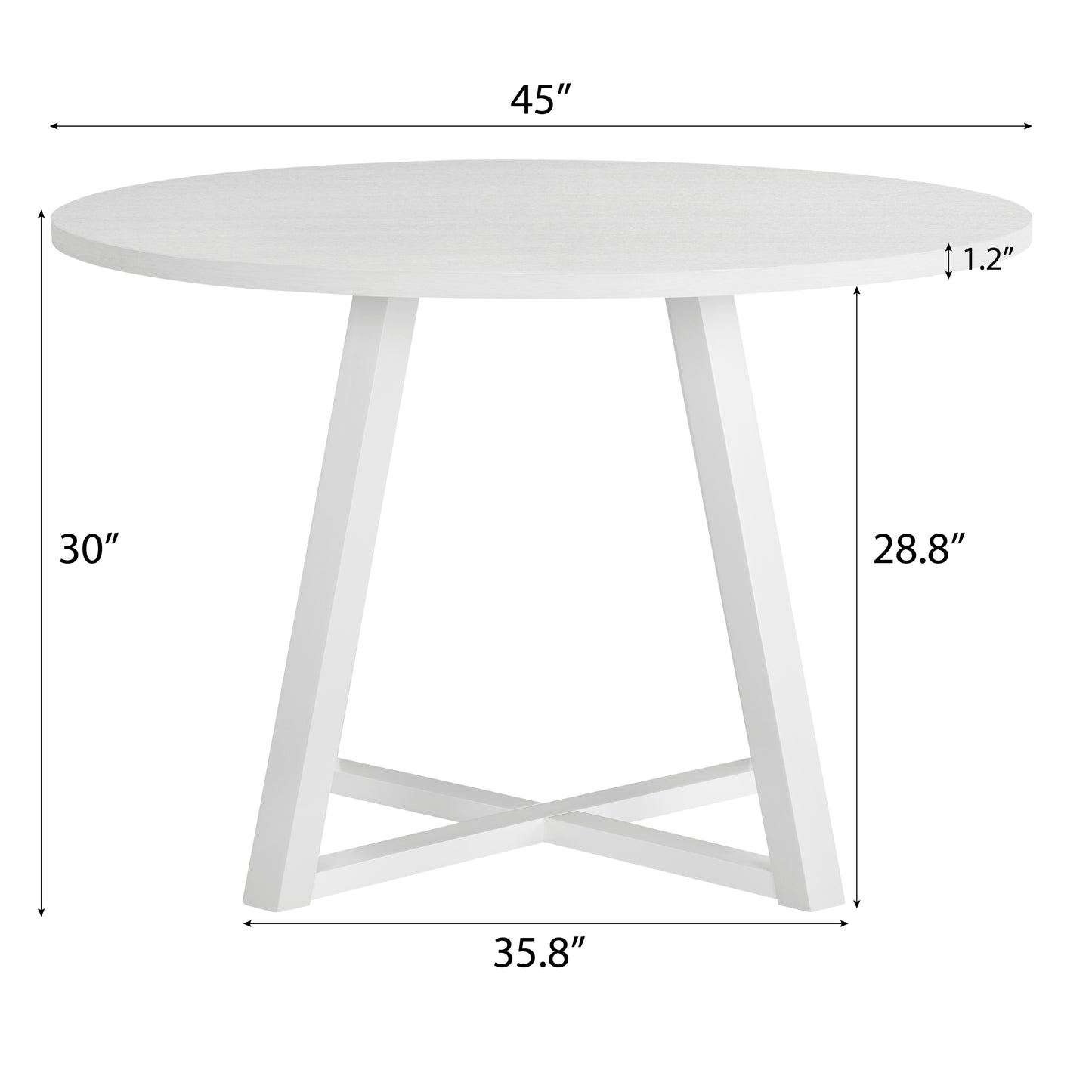 Justo Contemporary Round Dining Table