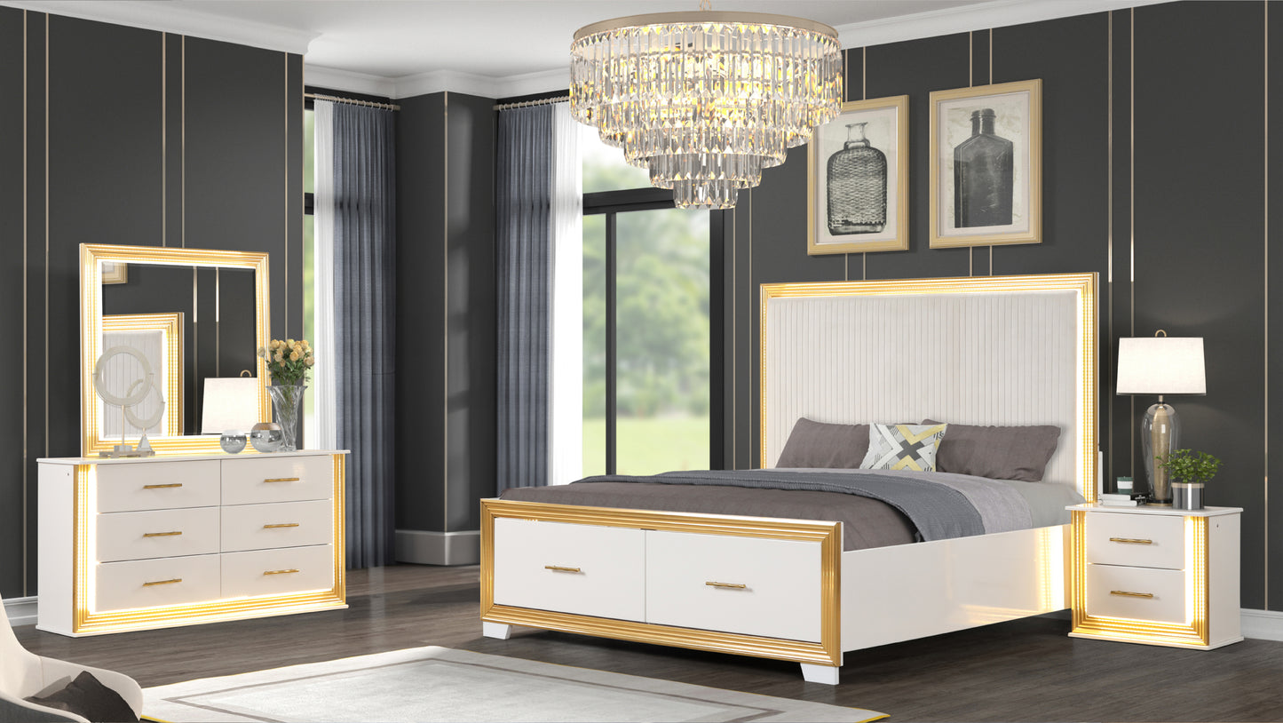 Jiron Contemporary Aurora  Wood Bedroom